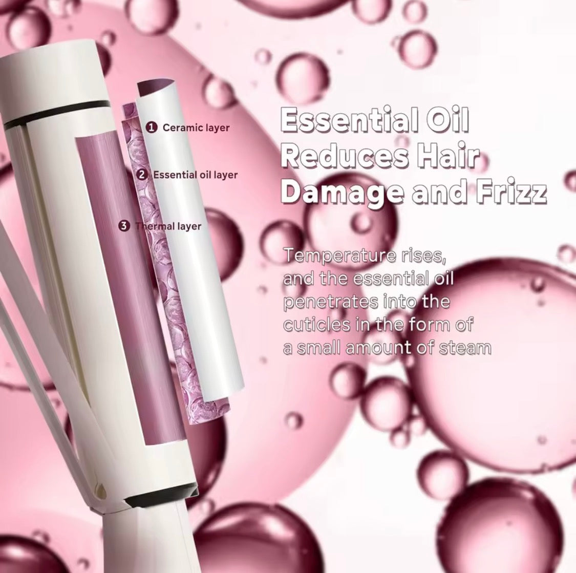 Large white curling iron