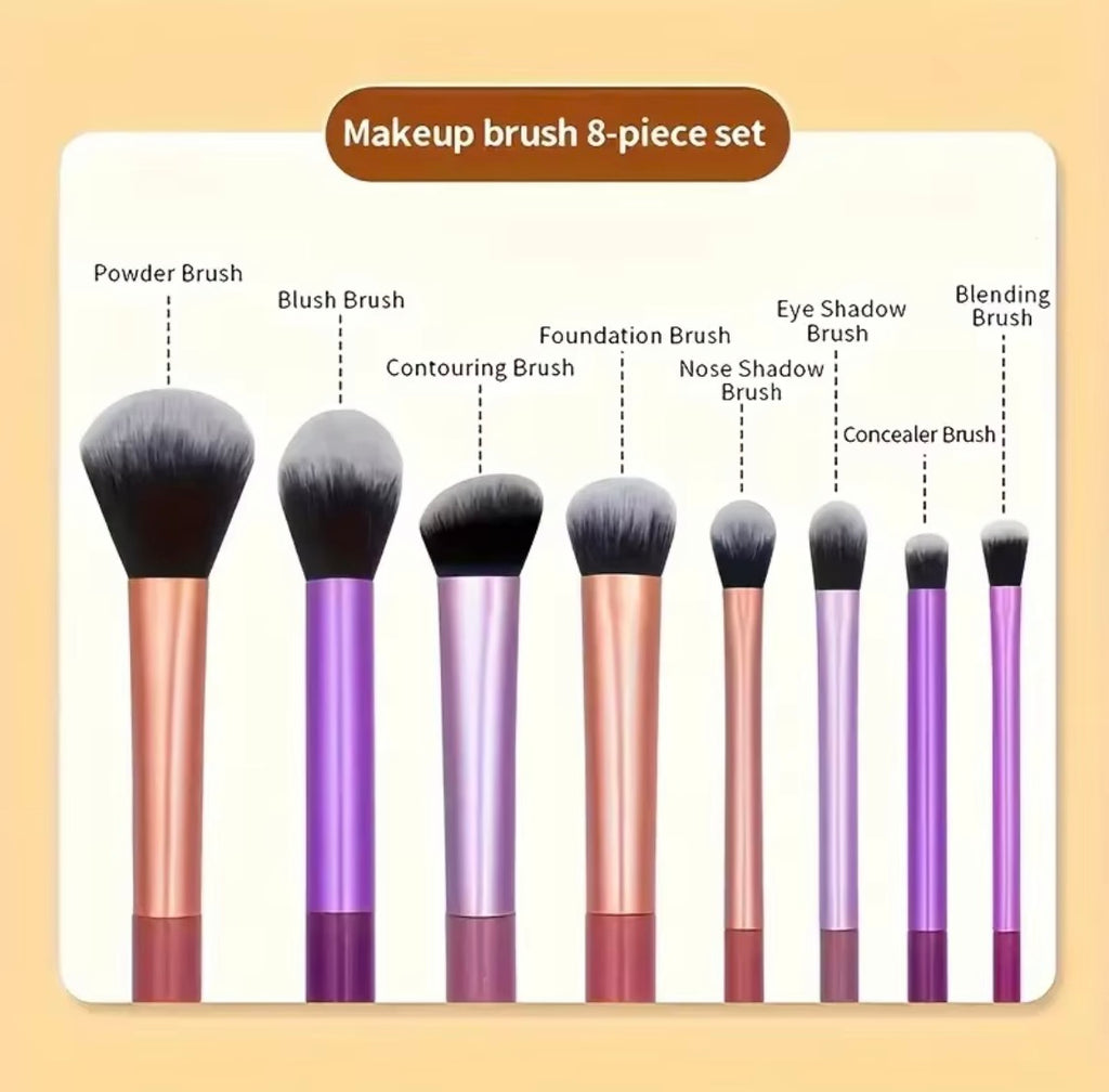 Soft makeup brushes