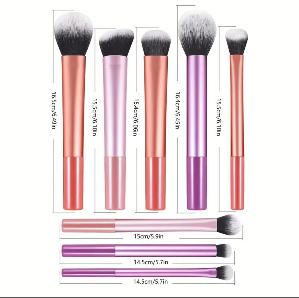 Soft makeup brushes